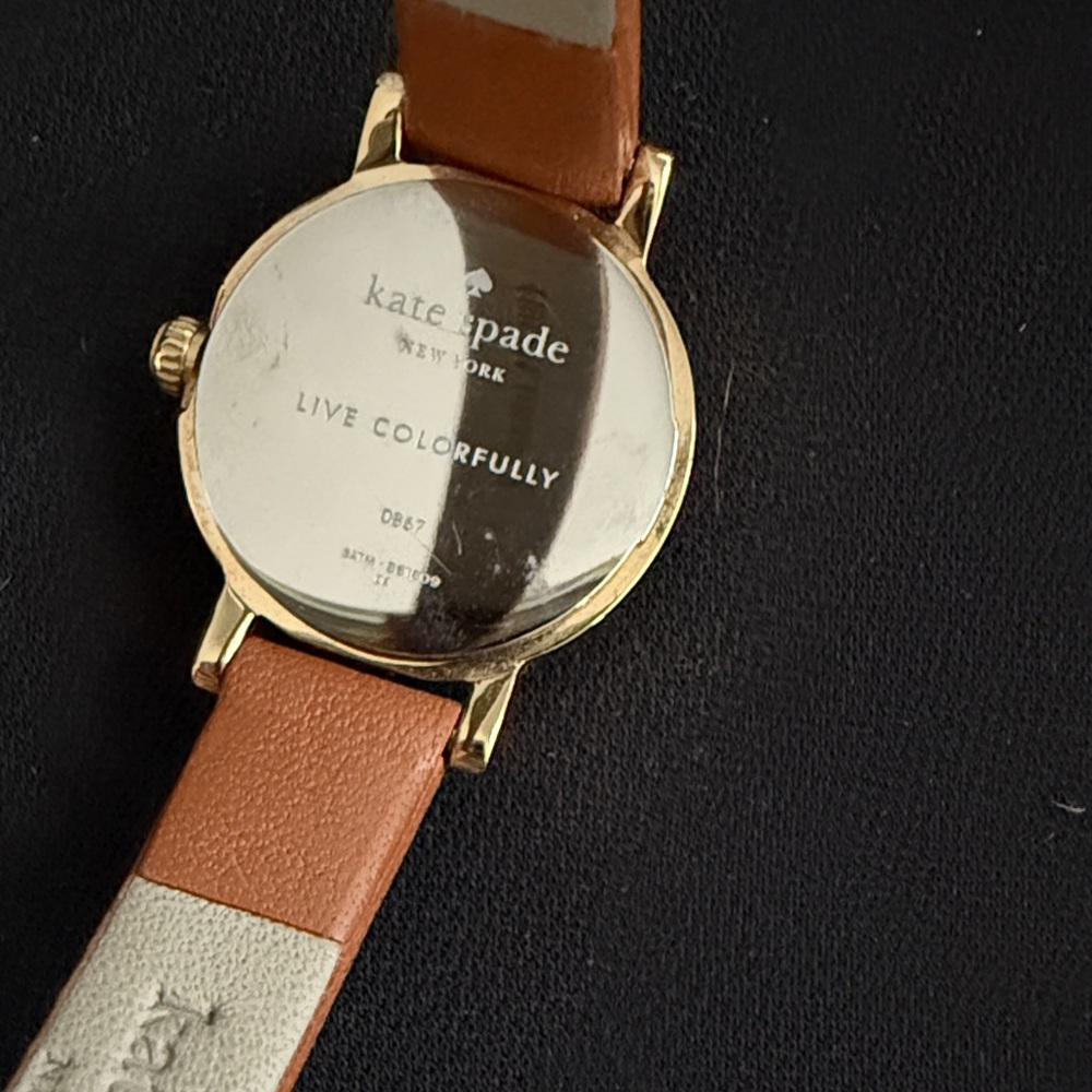 Kate Spade Gold and Tan Leather Watch - Picture 3 of 6